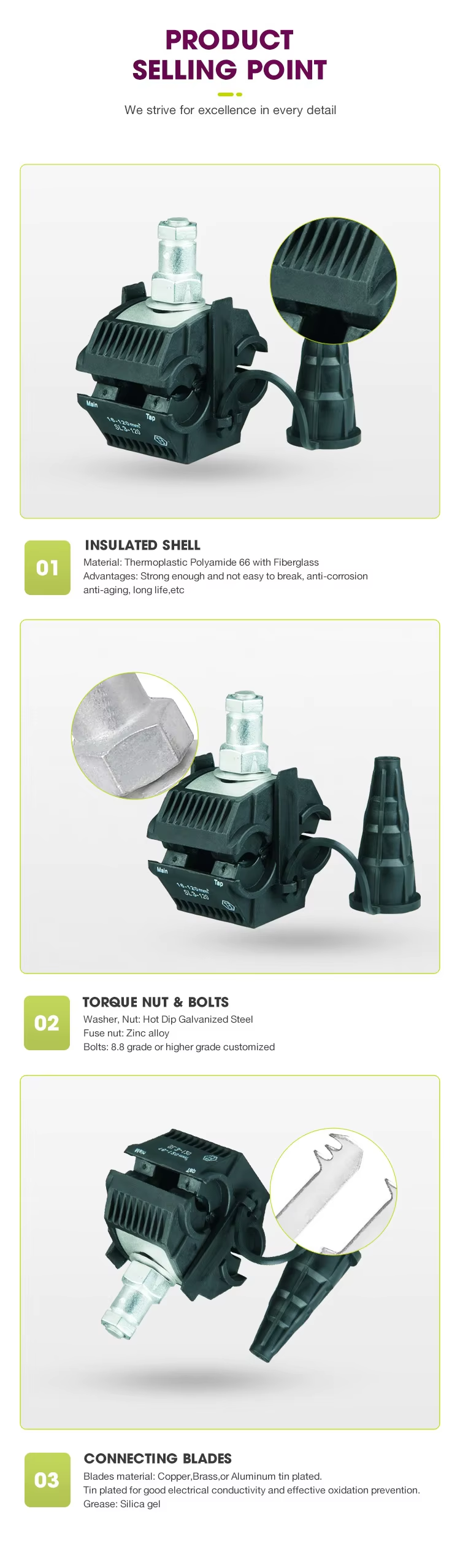 Insulation Piercing Connector SL3-120 description
