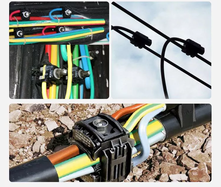 Insulated piercing connector with abc cable